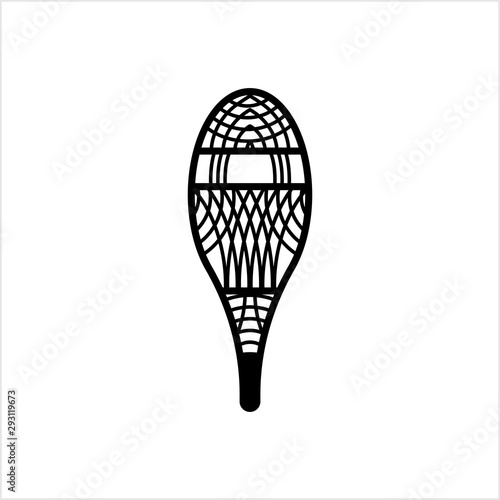 Traditional Snowshoes Icon, Winter Snow Equipment