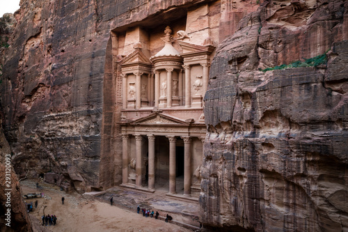 High level view of The Treasury (Al-Khazneh), Petra, Ma'an Governorate, Jordan