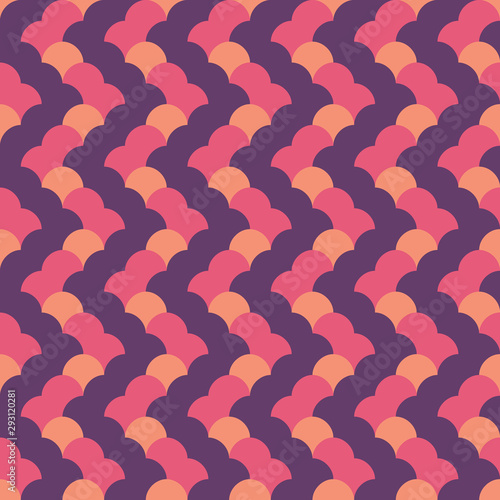 Vector abstract seamless pattern with fish scales of different colors. Textile background for package, cover, greeting cards.