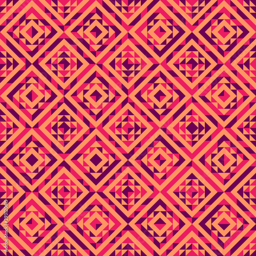 Seamless geometric pattern with triangles. Textile printing, fabric, package, cover, greeting cards.
