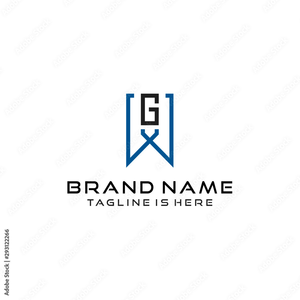 Fototapeta premium Letter WG logo icon design template elements