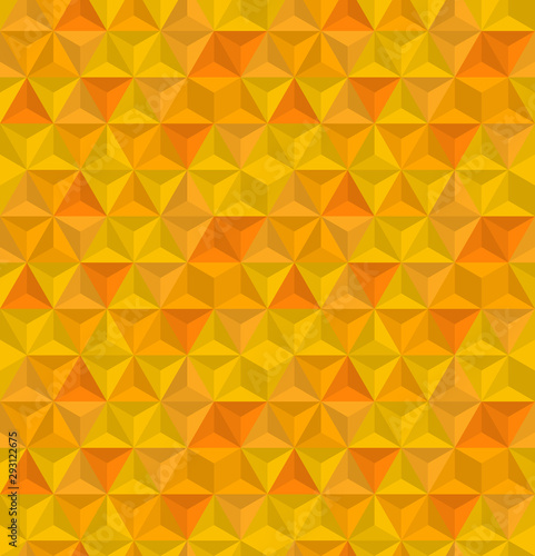 Vector seamless illustration of multicolor triangle pattern. Colored geometric vector background.