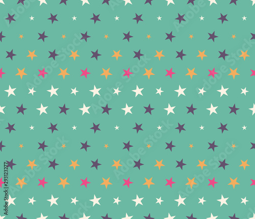 Abstract seamless pattern. Colorful geometric background with stars.