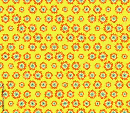 Vector abstract seamless pattern with flowers of different colors. Textile background for package, cover, greeting cards.