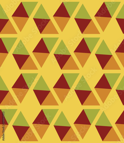 Seamless geometric wallpaper. Mosaic template pattern made of triangles. For any design purposes.
