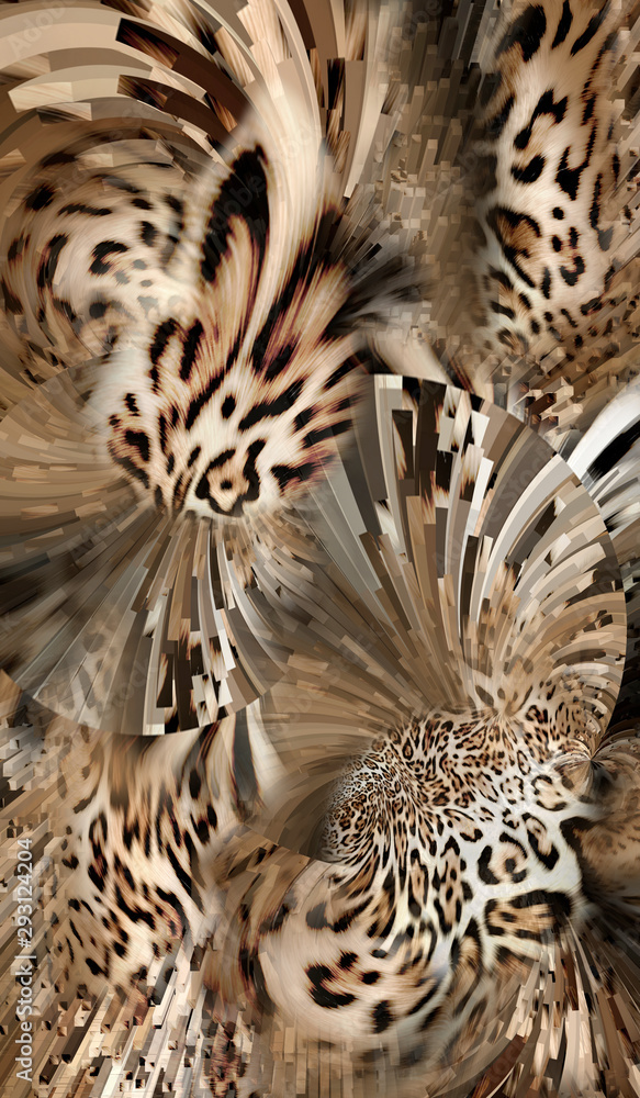 Naklejka premium Leopard Pattern. Leopard Print. Leopard Texture. Leopard background. Animal Skin For Textile Print, Wallpaper.Geometric And Ethnic Animal Texture Art Abstract Background. Scarf, Print, Fabric