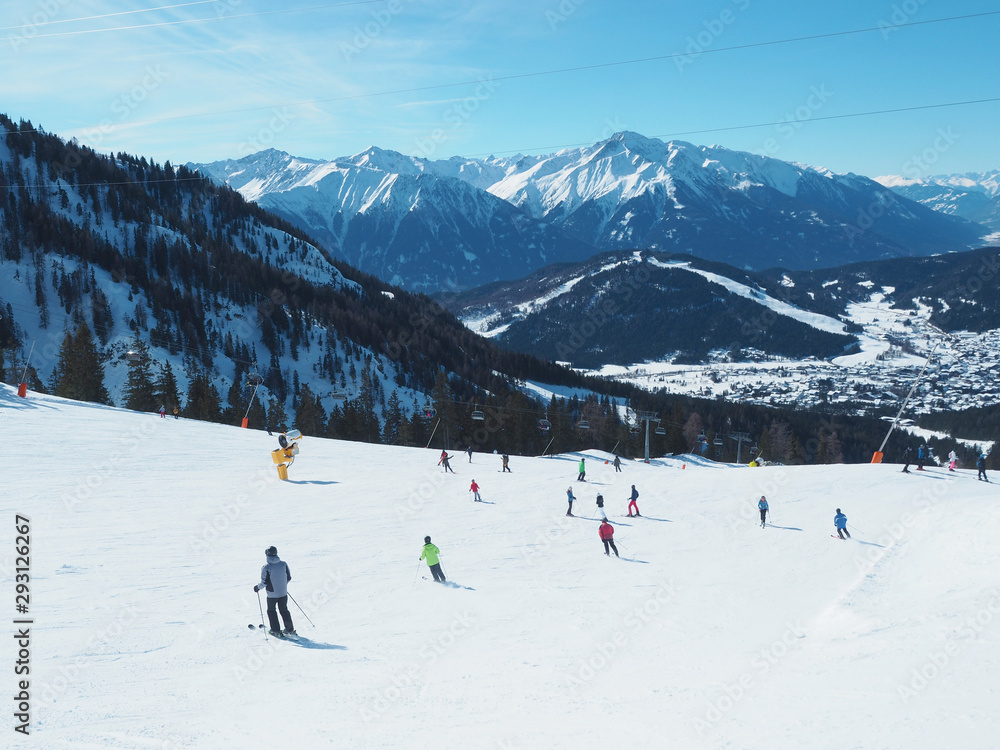 Skigebiet in Österreich (Seefeld)
