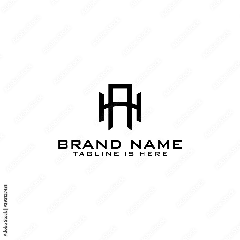 Letter HA logo icon design template elements Letter HA logo icon design template elements
