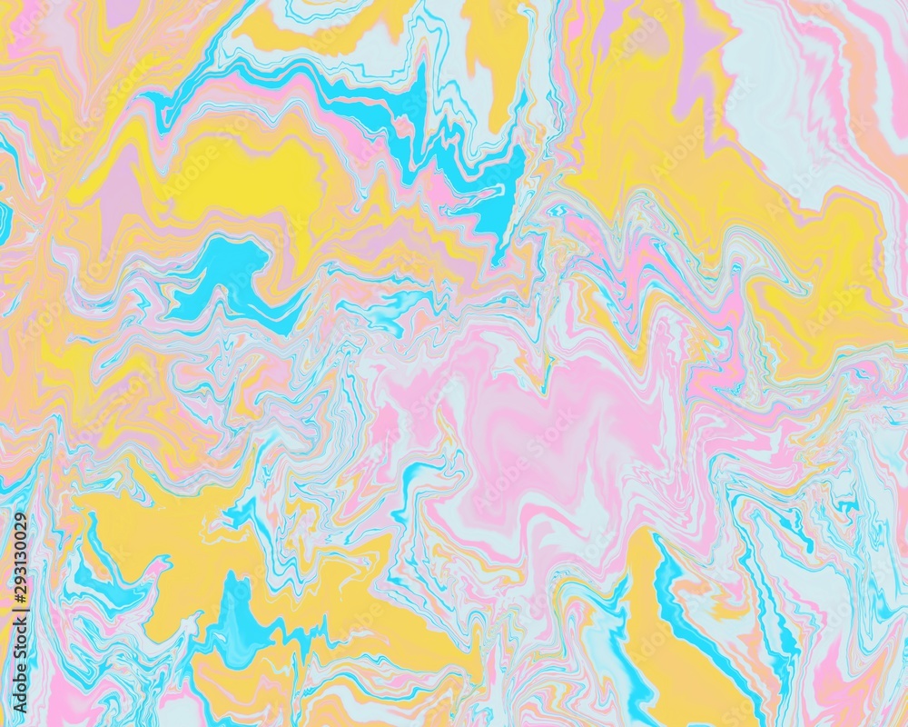 Abstract pastel colored backdrop made in liquid acrylic art technique. Pink, lilac, lavender and marine blue colored background. 