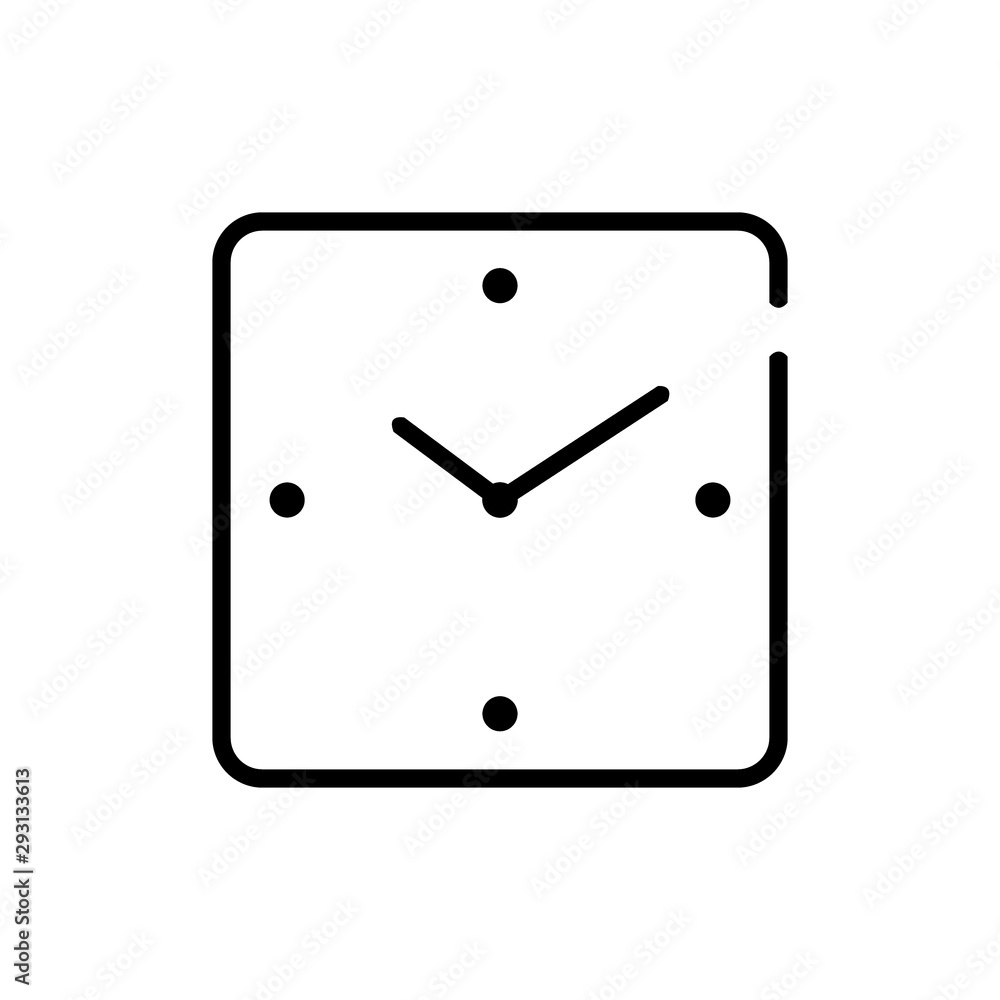 Clock icon isolated. Flat design. Vector Illustration Clock icon isolated. Flat design. Vector Illustration
