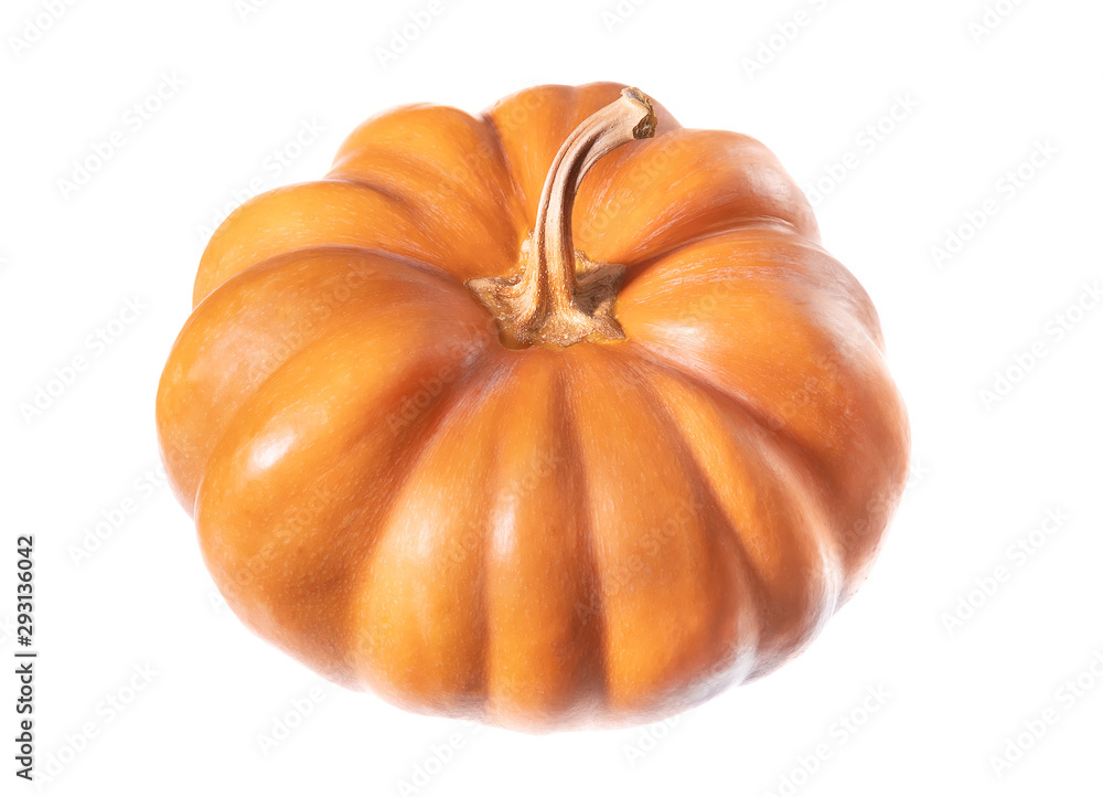 Ripe pumpkin closeup, isolated on white background Ripe pumpkin closeup, isolated on white background
