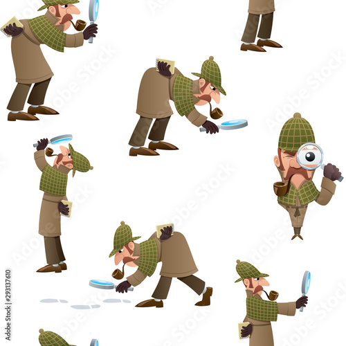 Detective Seamless Pattern