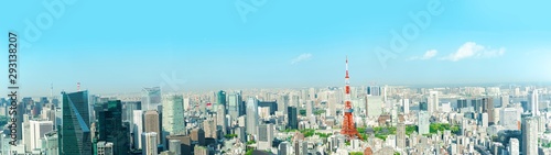 The most beautiful viewpoint panorama Tokyo tower in tokyo city ,japan.