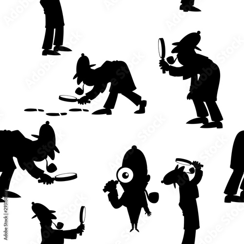 Detective Silhouettes Pattern