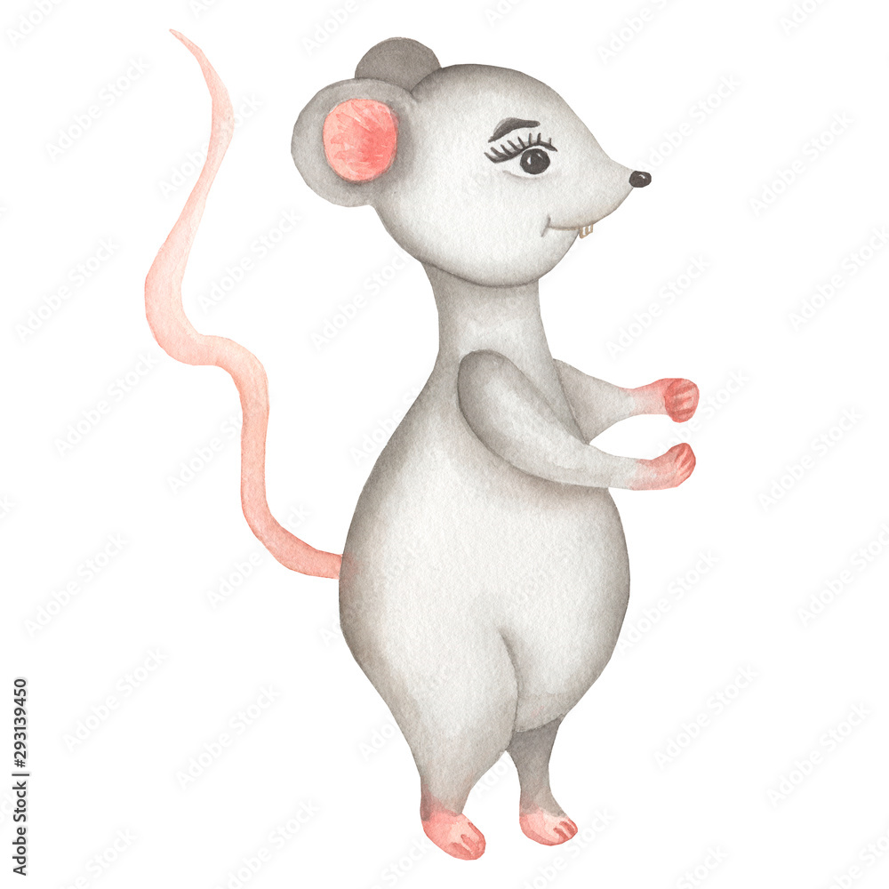 Cartoon Mouse on White – Dreamy Designs by Trudy