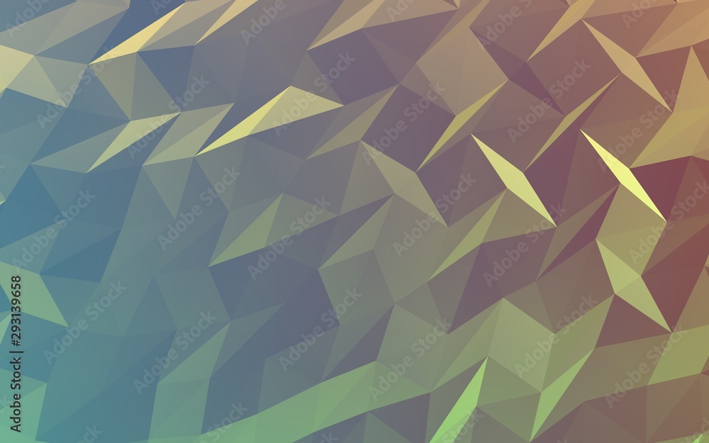 Abstract triangle geometrical green orange background. Geometric origami style with gradient. 3D illustration Abstract triangle geometrical green orange background. Geometric origami style with gradient. 3D illustration