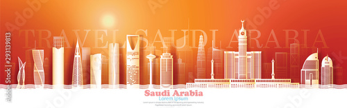 Φωτογραφία Travel Saudi arabia with modern building, skyline, skyscraper.