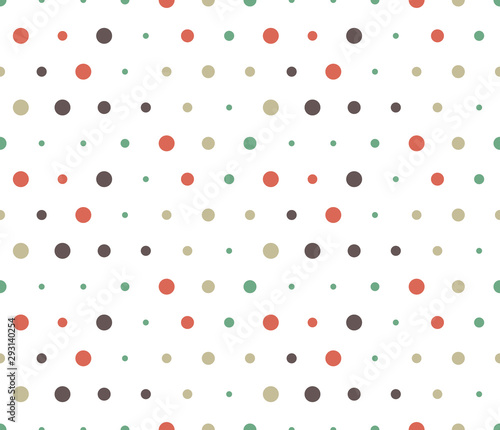 Seamless geometric pattern with circles. Textile printing, fabric, package, cover, greeting cards.