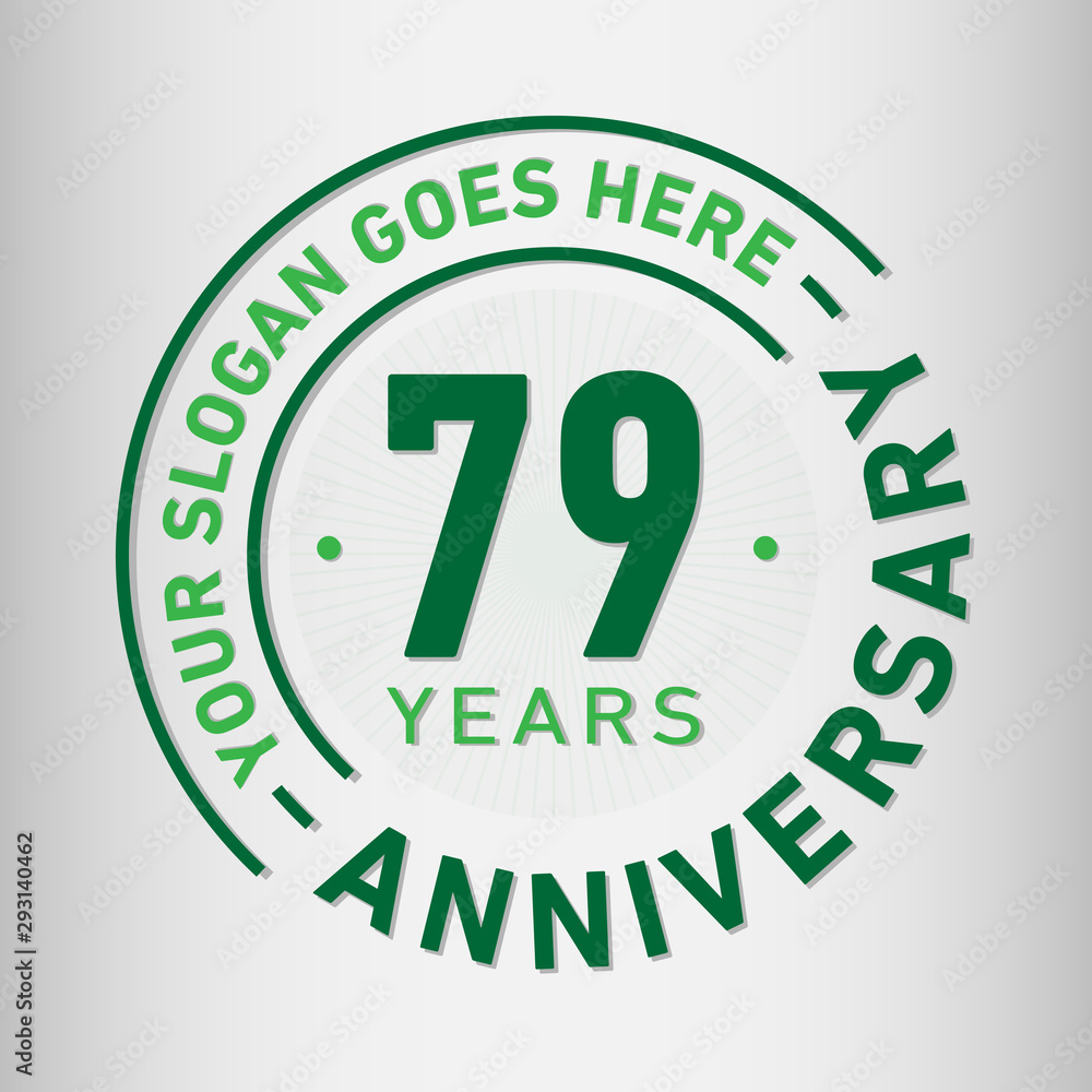 79 years anniversary logo template. Seventy-nine years celebrating logotype. Vector and illustration. 79 years anniversary logo template. Seventy-nine years celebrating logotype. Vector and illustration.