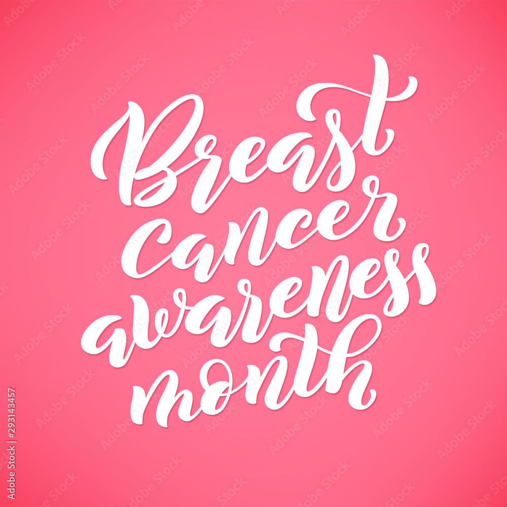Breast canser awareness month in october. Vector illustration.
