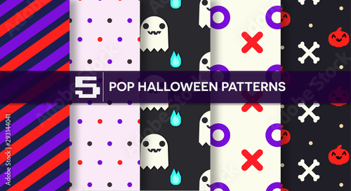 5 Pop Halloween Pattern Kawaii