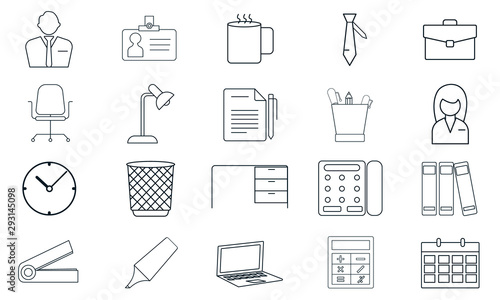 Office file icon set vector concept illustration for design.