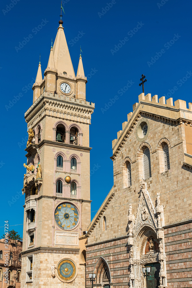 MESSINA, ITALY- January 20, 2019: Messina Cathedral is a Roman Catholic cathedral located in Messina, Italy
