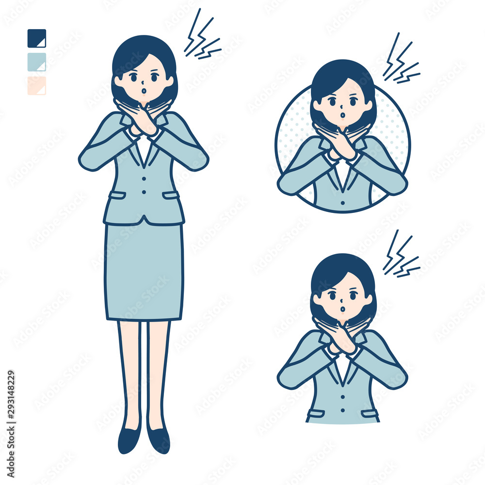 simple suit business woman_Cross with arms simple suit business woman_Cross with arms