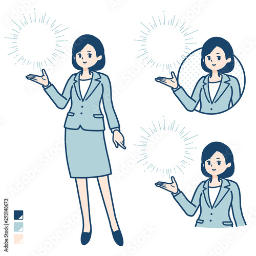 simple suit business woman_Manipulating light