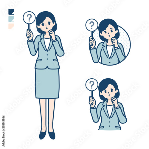 simple suit business woman_question panel