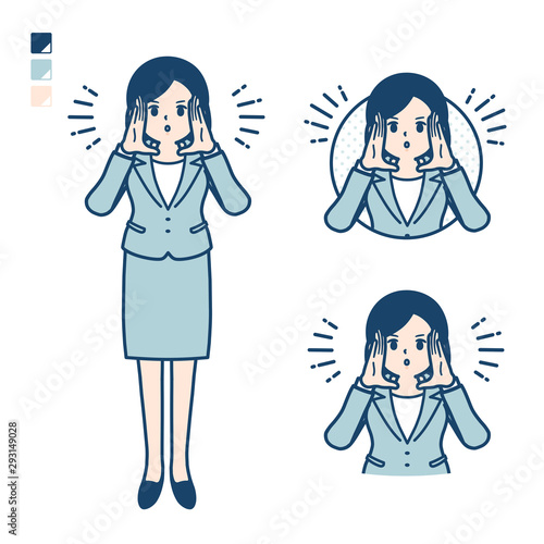 simple suit business woman_Warned loudly