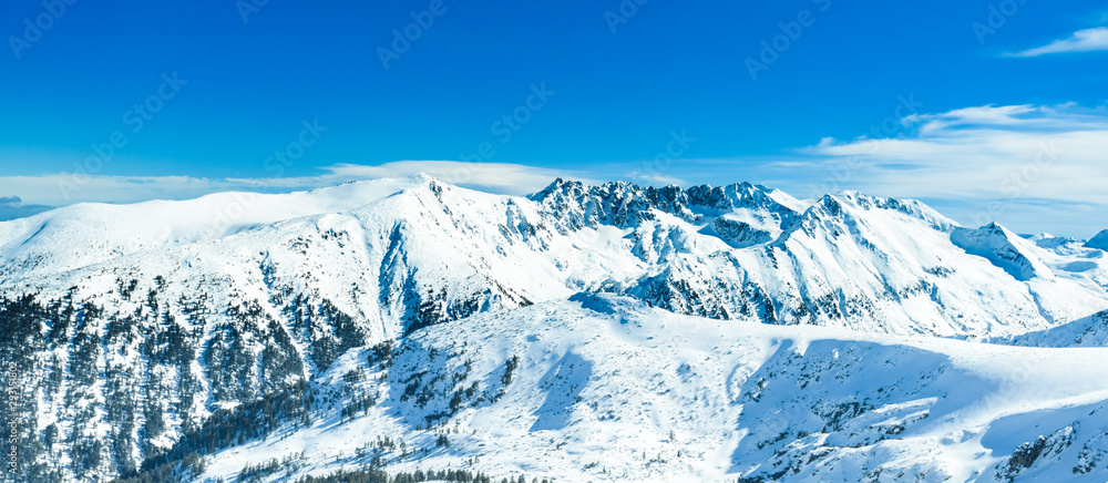 Fototapeta Pirin mountains in winter in Bulgaria