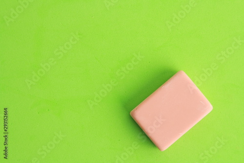 pink eraser on colorful background photo