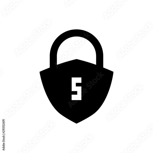 padlock security lock template, design icon technology protection element