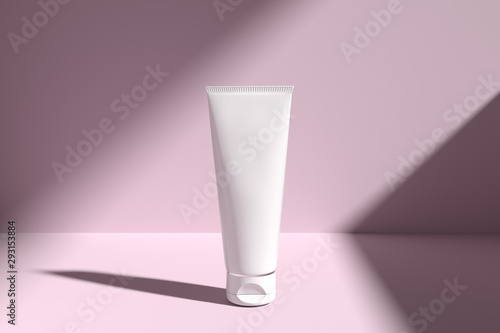 Cosmetics packaging mockup skincare light cookie  template
