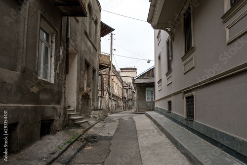 Narrow street in center of Tbilisi  Georgia