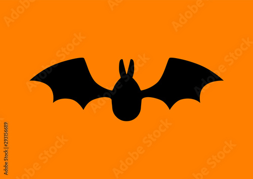 Halloween, Bat, Orange, Black, Creepy, Funny, Horror, October, Fall, Autumn, Night, Vampire, Transylvania, Animal