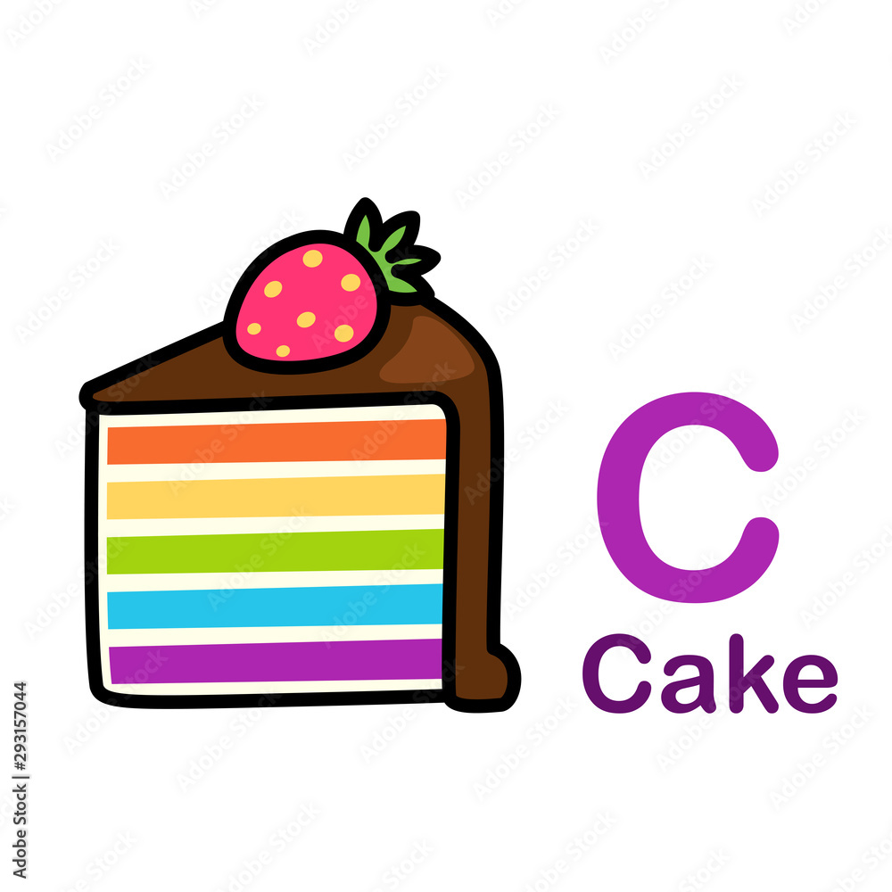 Alphabet Letter C-Cake vector illustration Alphabet Letter C-Cake vector illustration