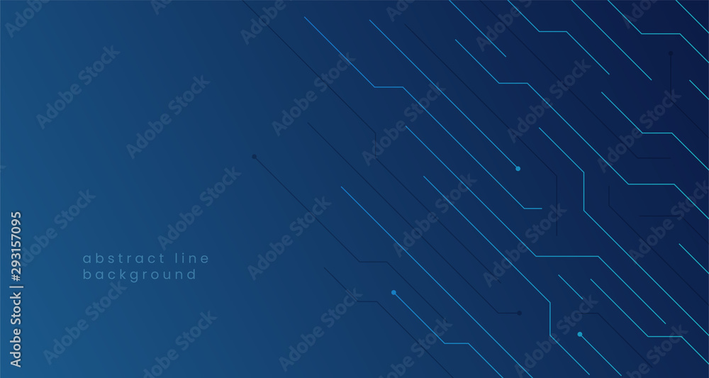 Obraz premium diagonal geometric circuit connection line abstract background design for scientific digital futuristic cyberspace concept. simple clean modern vector illustration