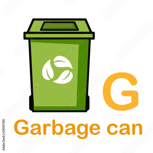Alphabet Letter G-Garbage vector illustration
