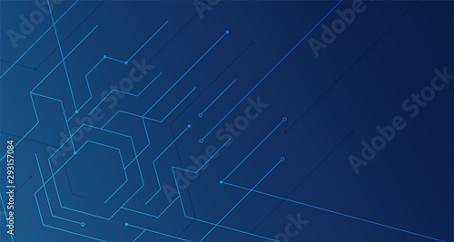 abstract geometric connection line for scientific digital cyberspace illustration concept design. Hexagonal modern futuristic background vector