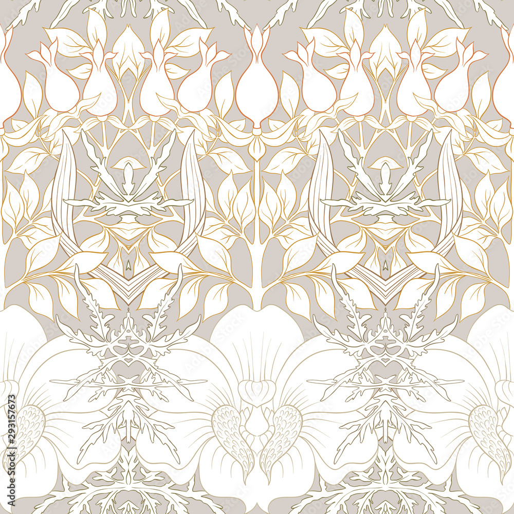 Floral Seamless pattern, Floral Seamless pattern,