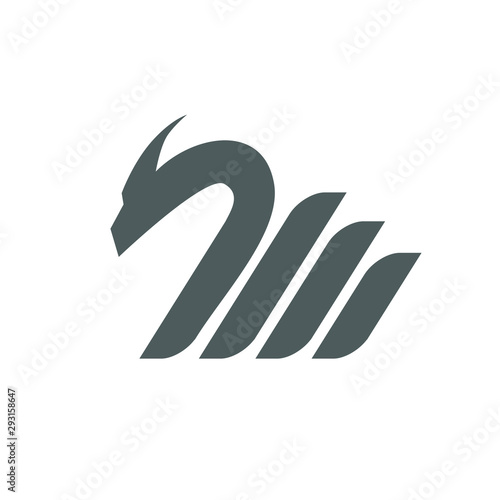 Fototapeta Naklejka Na Ścianę i Meble -  simple daron line logo design with four  strip line