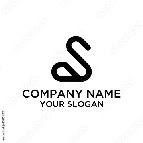 Initial Monogram AS, SA Logo Design Template