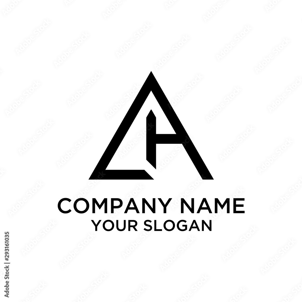 Initial Letter AH, HA logo icon design template Initial Letter AH, HA logo icon design template