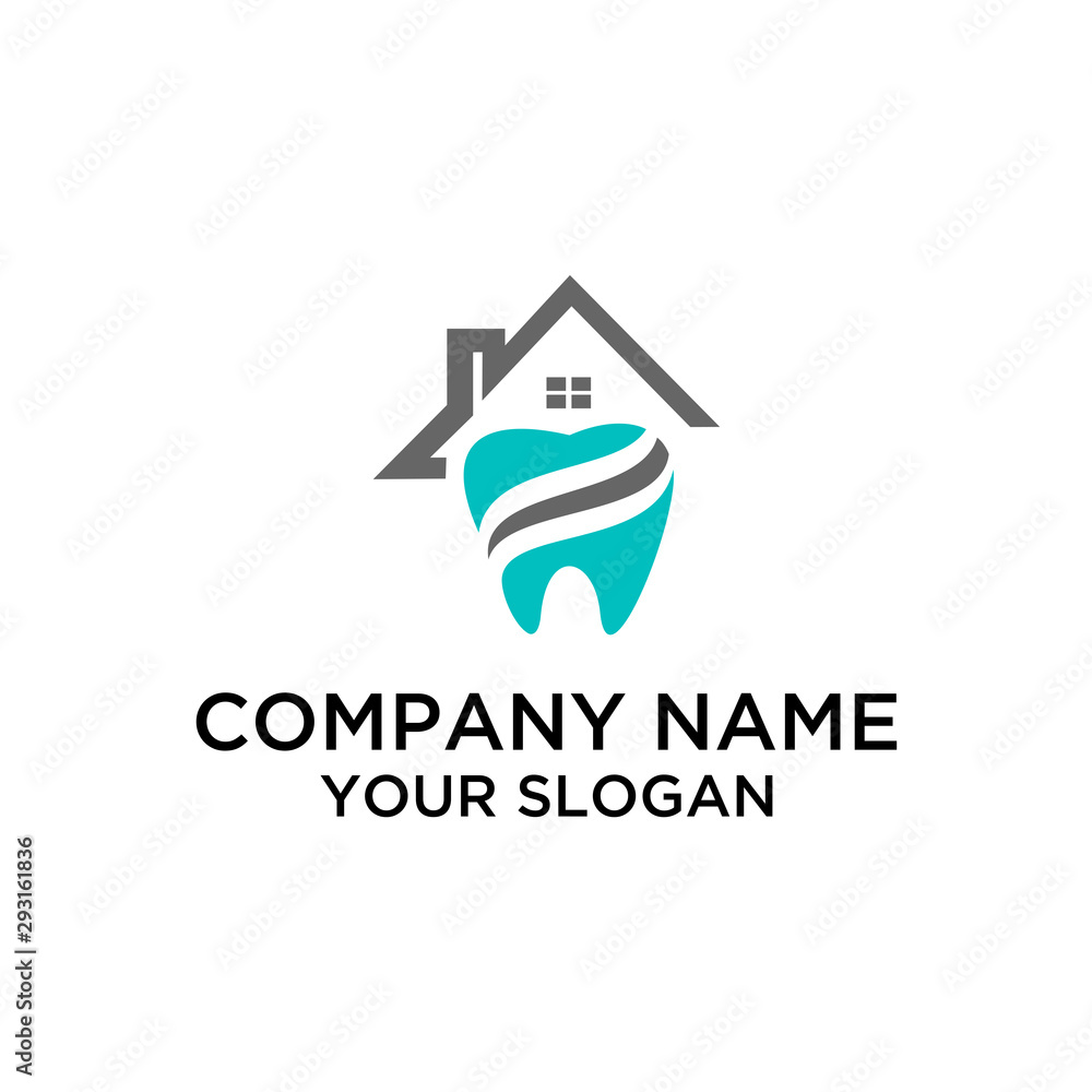 Dental Home logo designs concept vector Dental Home logo designs concept vector