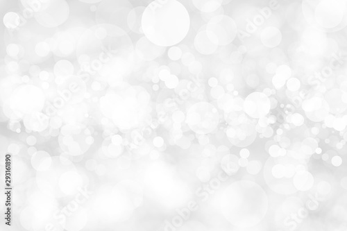 Abstract background with White bokeh on gray background. christmas blurred beautiful shiny Christmas lights.