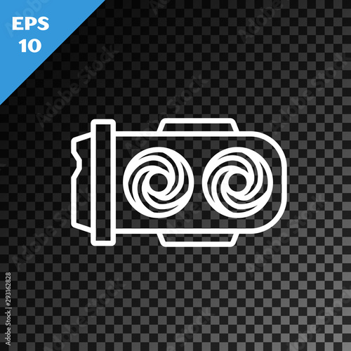 White line Mining farm icon isolated on transparent dark background. Cryptocurrency mining, blockchain technology, digital money market, cryptocoin wallet. Vector Illustration
