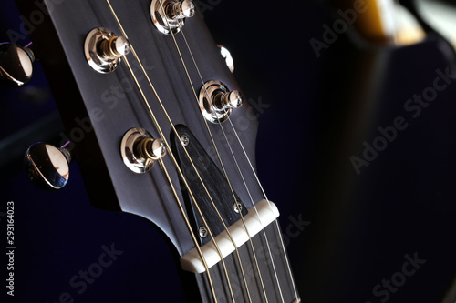 Dettaglio di un manico di chitarra elettrica photo