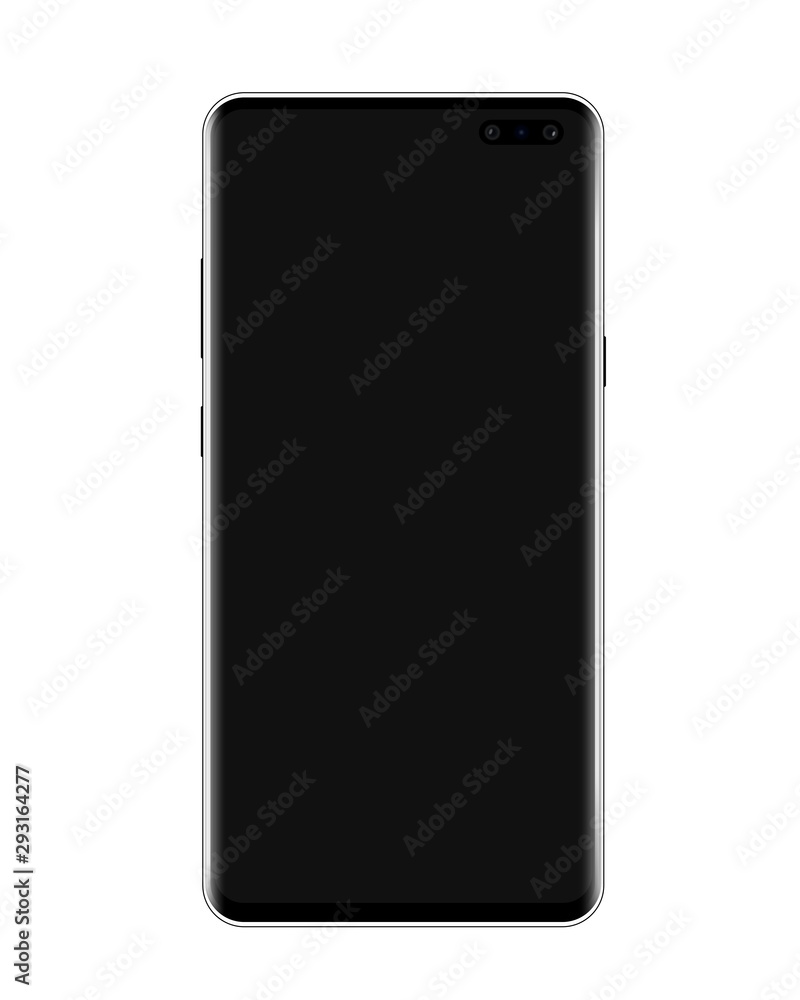 Phone mockup on white background. Vector graphic Phone mockup on white background. Vector graphic